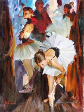 Belle fille MIG 11 Petits danseurs de ballet Peinture à l'huile